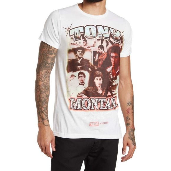 Scarface Tony Montana T-shirt Size XL White - Picture 1 of 6